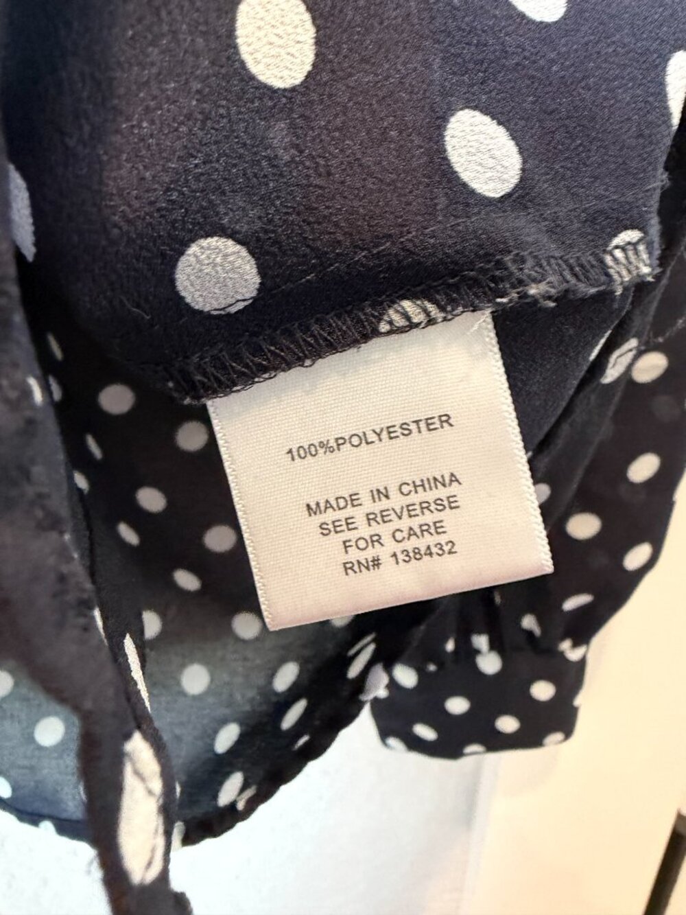 Modcloth Black White Polka Dot Blouse Size Small - Picture 4 of 6